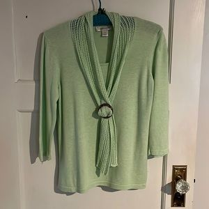 Light green Christopher and Banks medium sweater